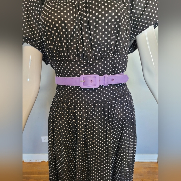 Unique Vintage Polka Dot Swing Dress, VGUC, Size 2X - Picture 2 of 10